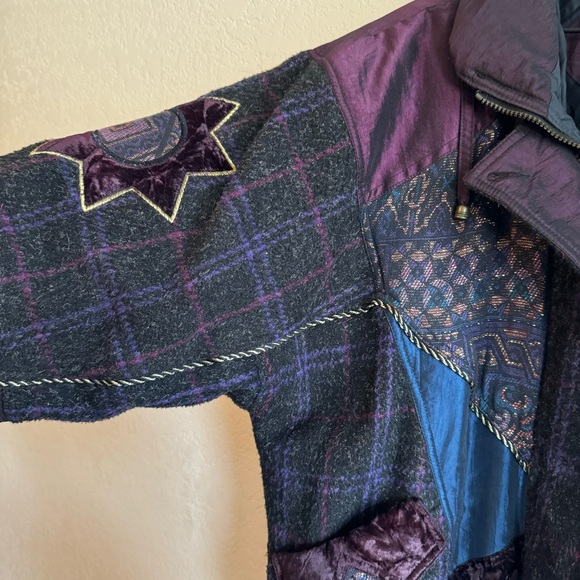 VINTAGE | Karizma East ltd. | 80s mulitcolored snow ski bomber wool jacket | L - Picture 10 of 16